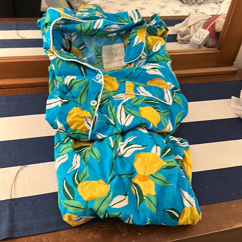 Printfresh Lemon Zest Long Pajama Set